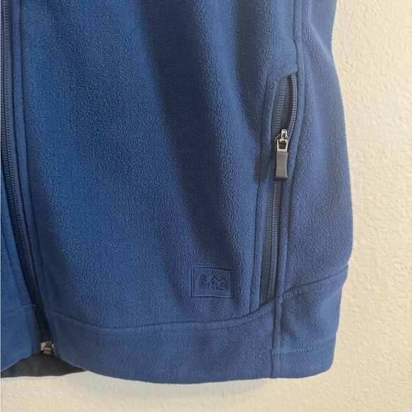 REI outdoors mens blue fleece Sweater vest size large - Picture 8 of 10